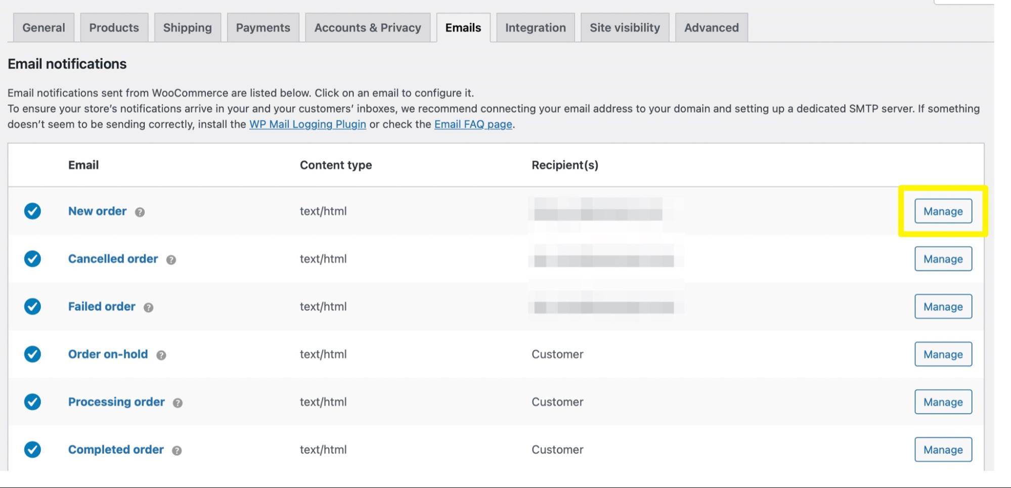 editing an existing order
