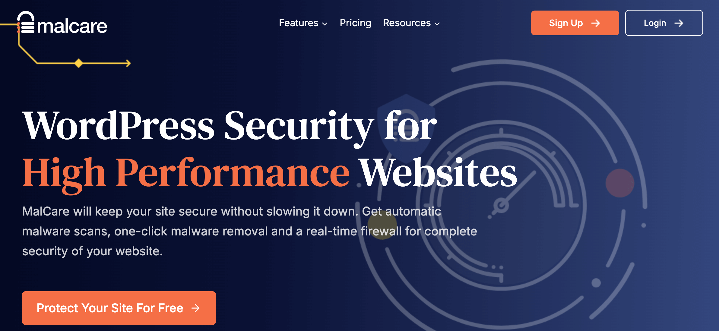 malcare homepage