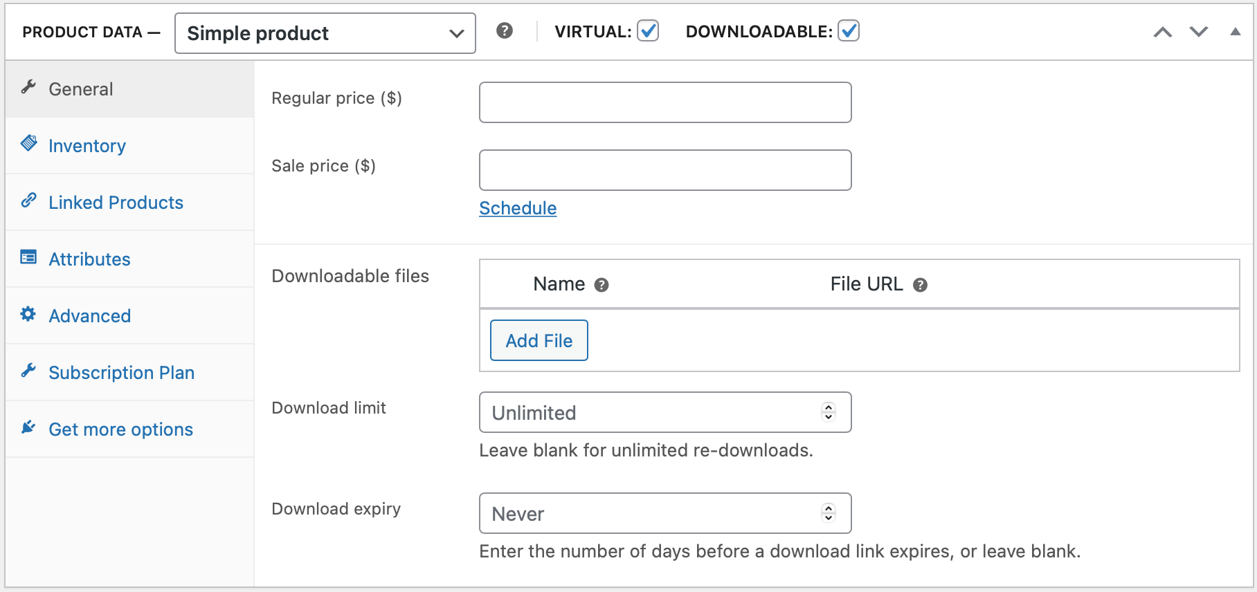 woocommerce inventory management: selling virtual products