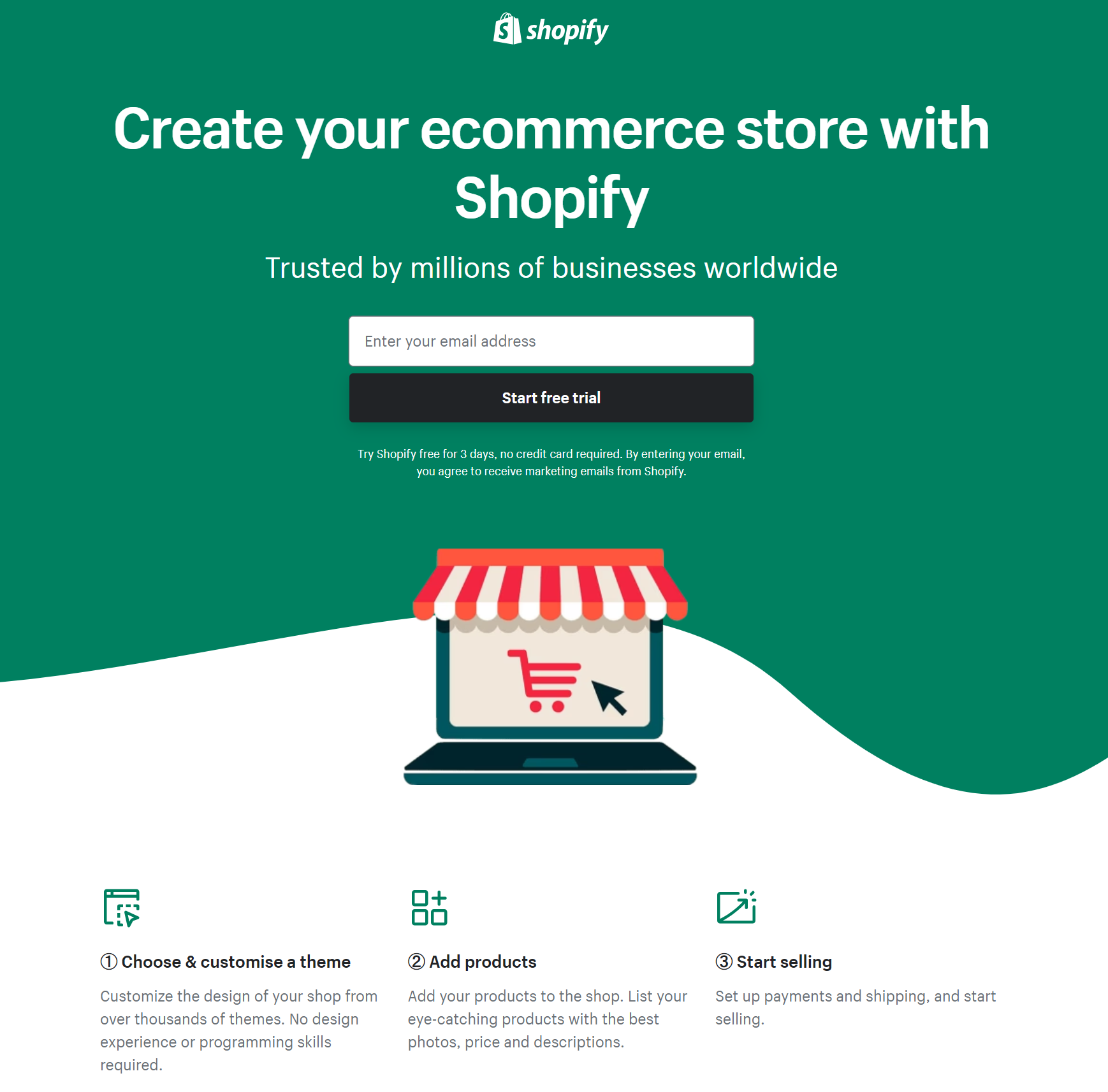 shopify signup form