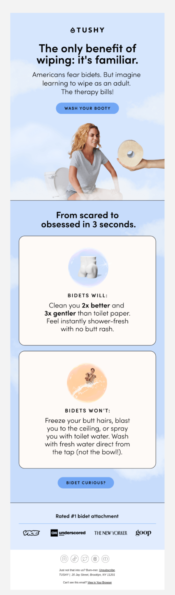 Onboarding Email: Tushy