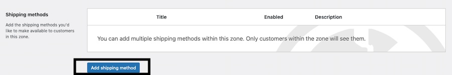 adding shipping method