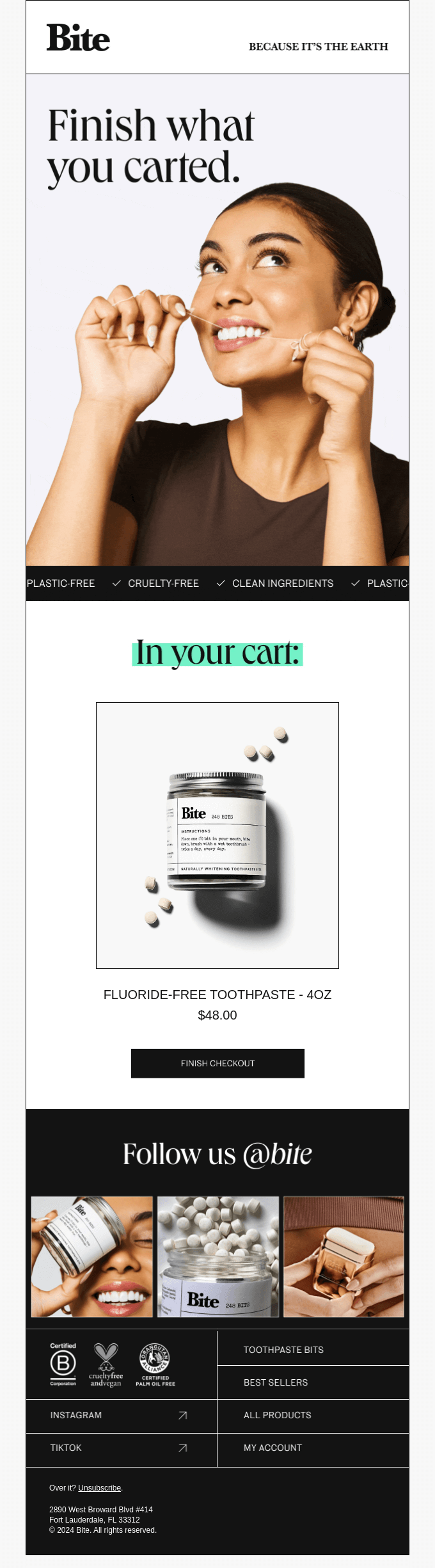 Email automation: abandoned cart email