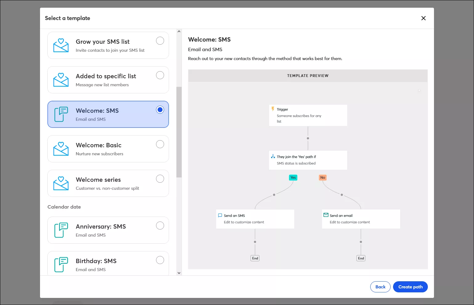 Constant contact automation builder