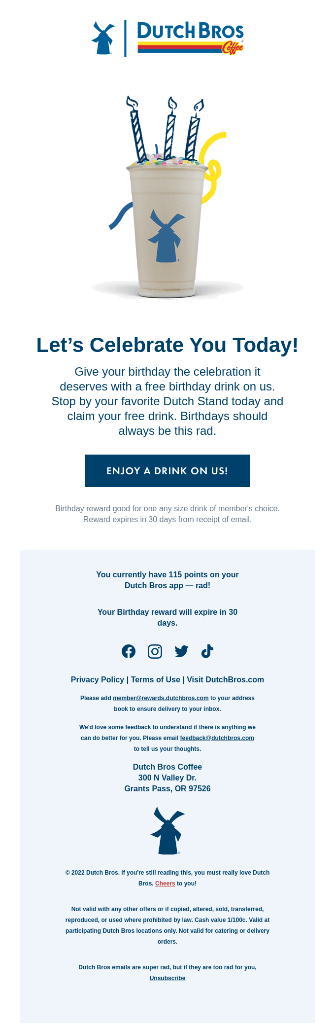 Email automation: birthday greeting emails