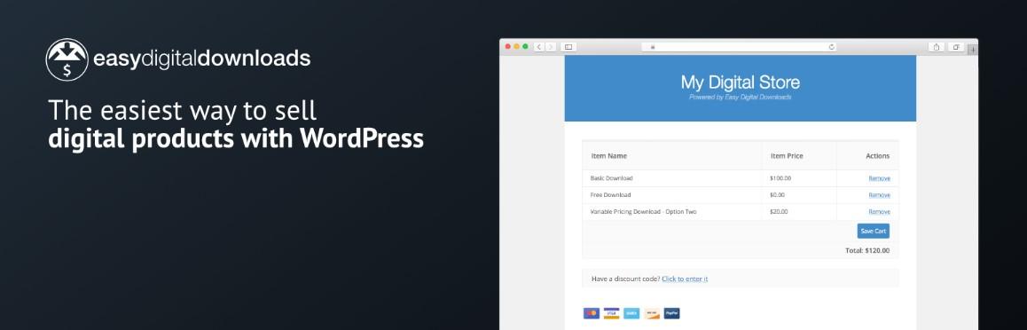 Best free wordpress plugins: easydigitaldownloads