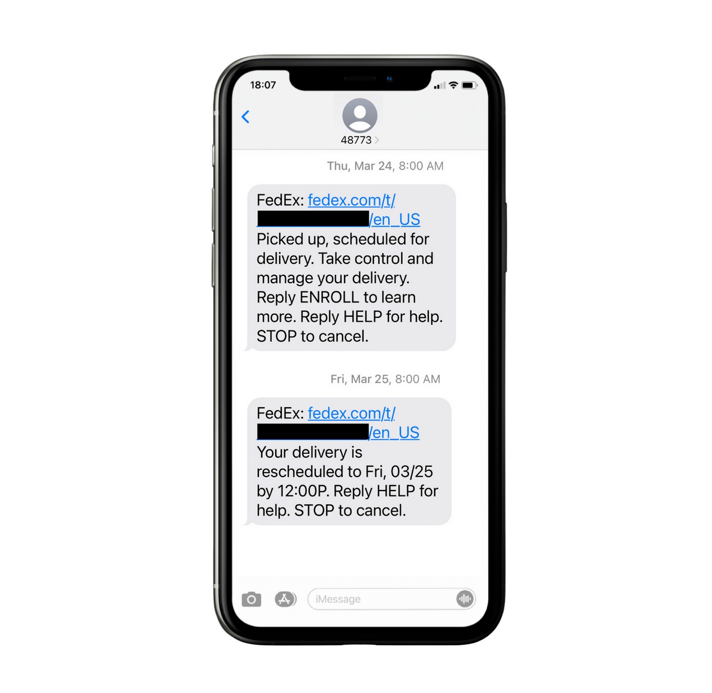 ecommerce fedex transactional sms