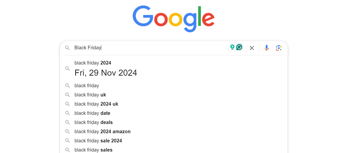 google predictive text