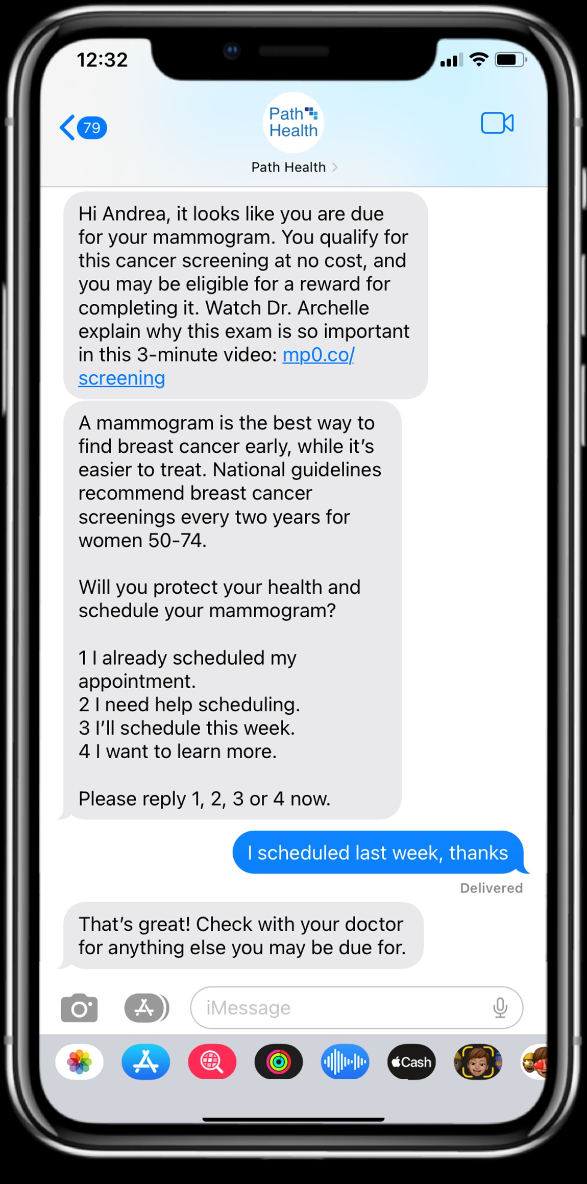 healthcare transactional SMS