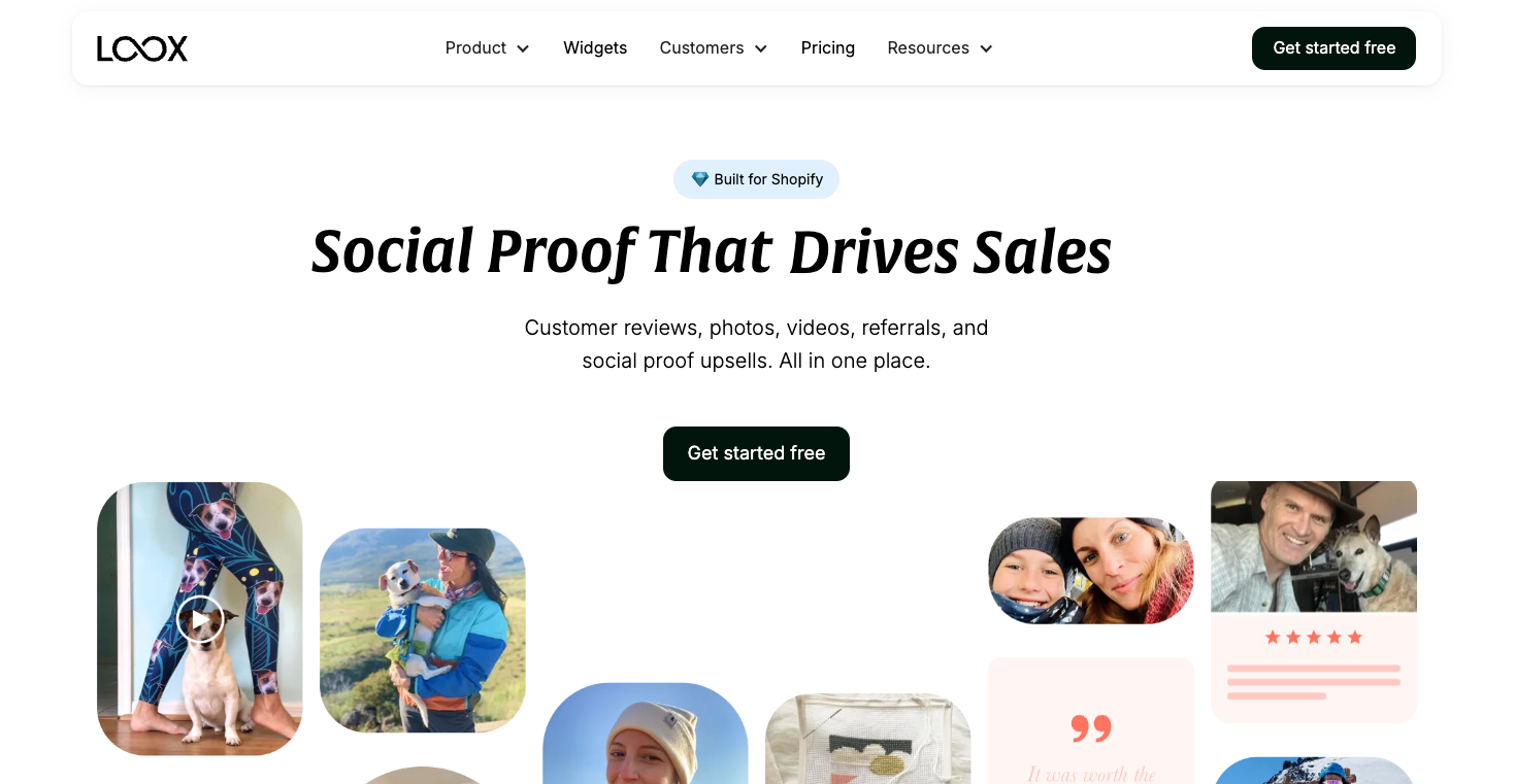 loox homepage