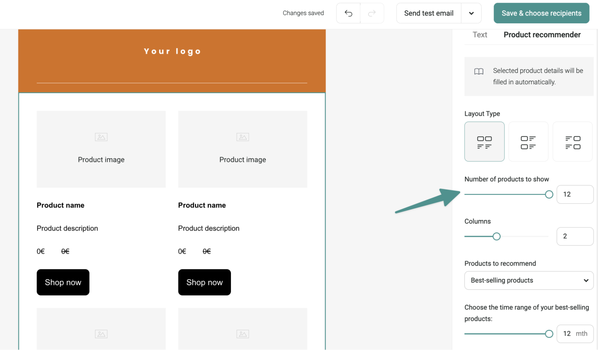 Omnisend email builder