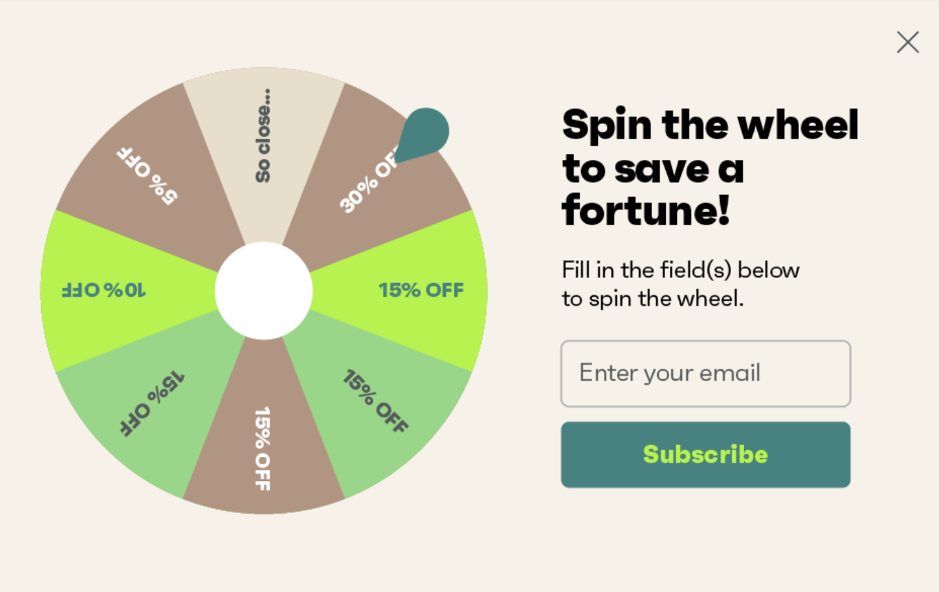 Omnisend wheel of fortune