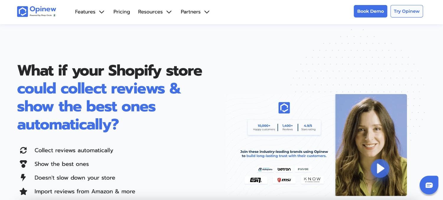 Shopify Reviews app alternative Opinew