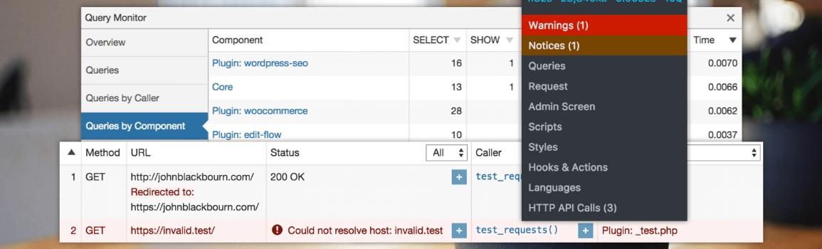 Best free wordpress plugins: query monitor