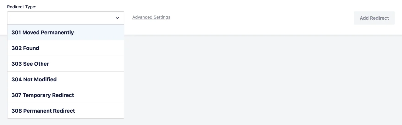 redirect type