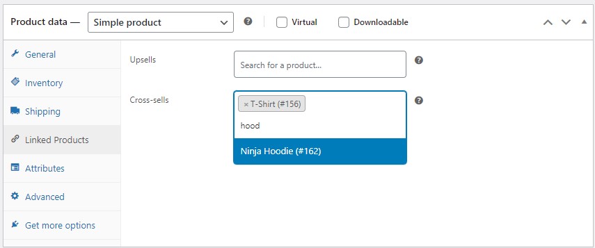 selecting a cross-sell product