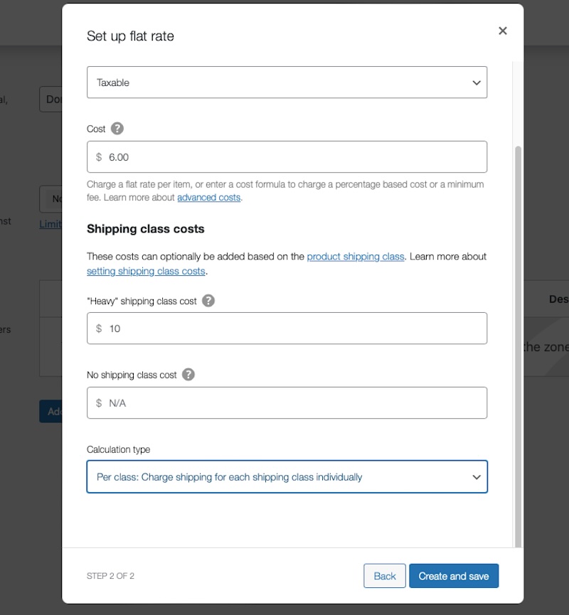 setting up flat rates