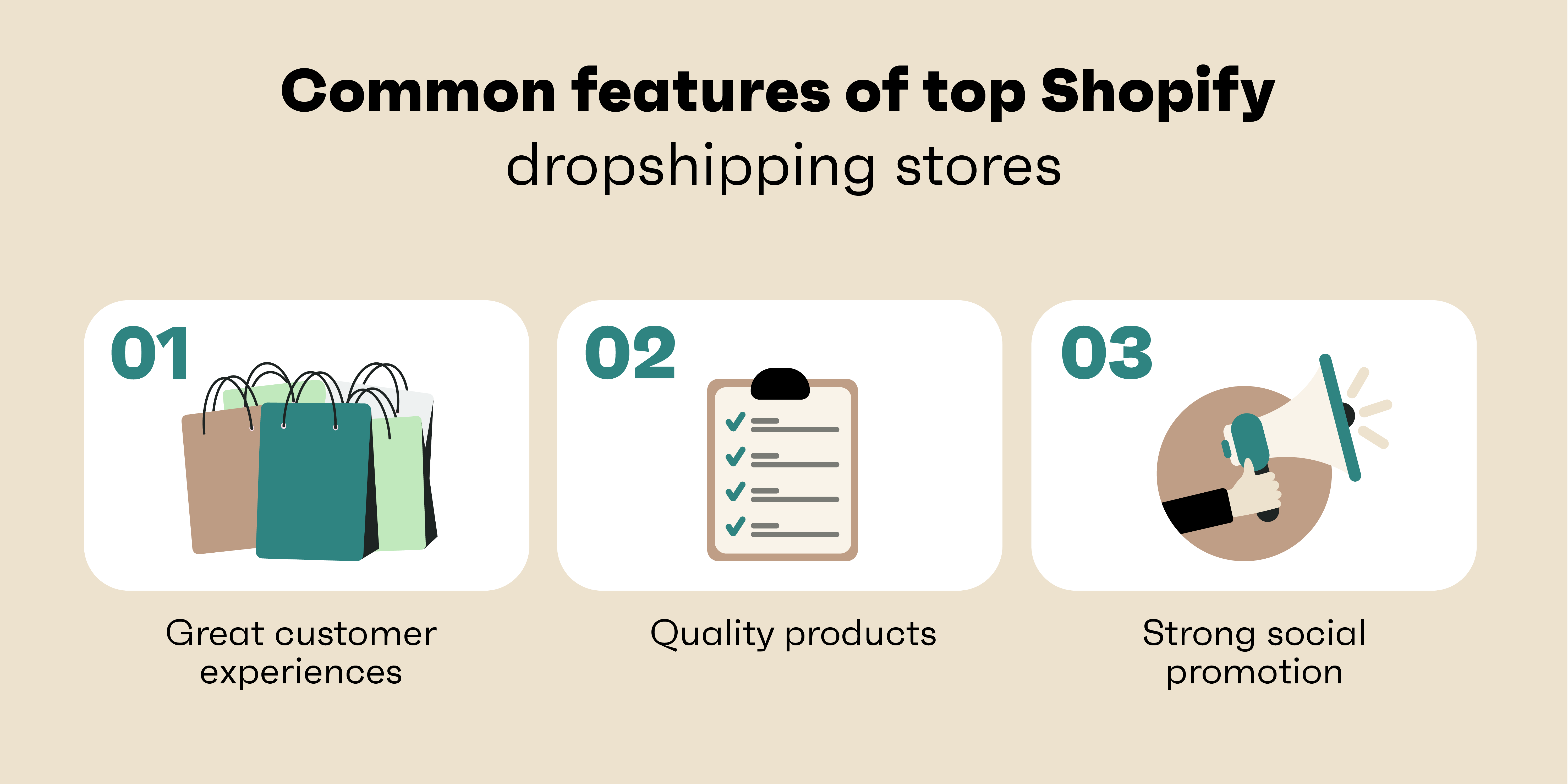common features of top shopify dropshipping stores