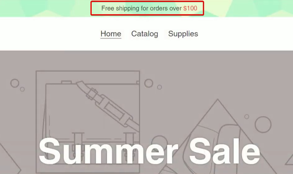 free shipping bar