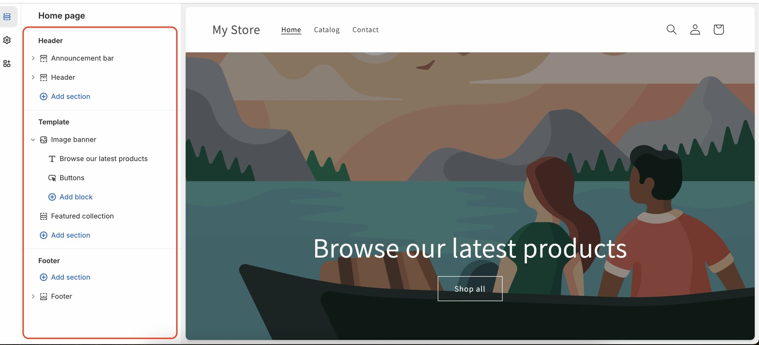 shopify pros and cons - home page customization
