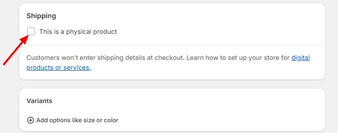 selecting shipping option