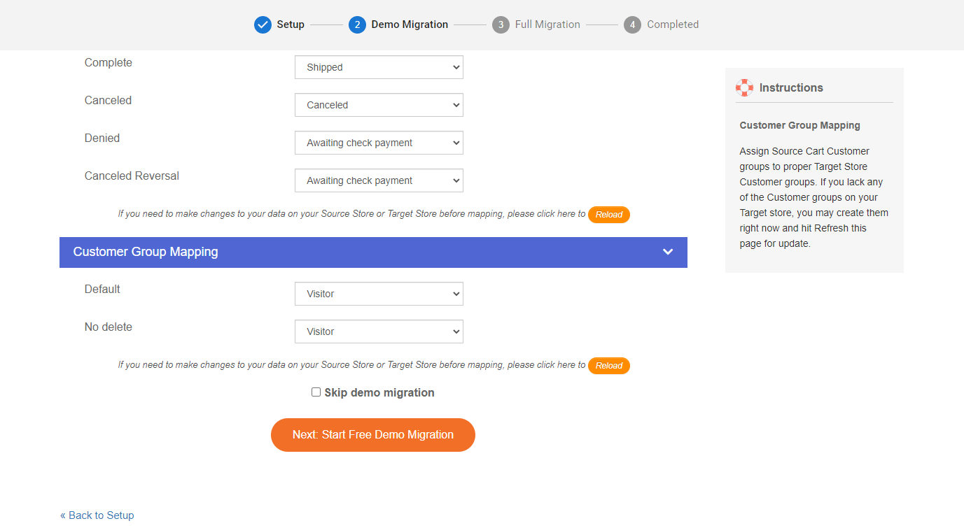 starting migration