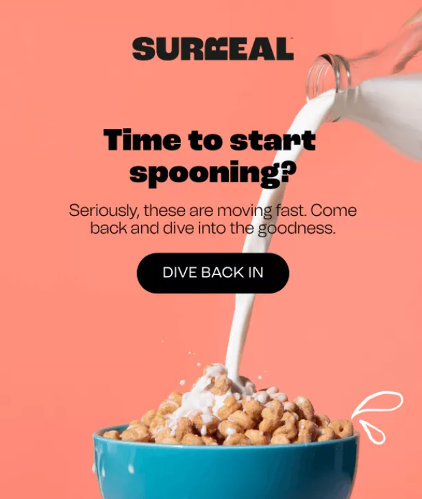 surreal winback email