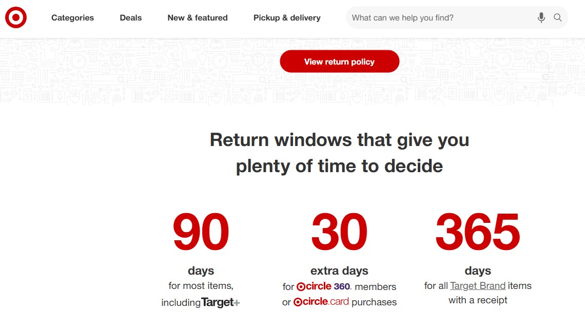 target return policy