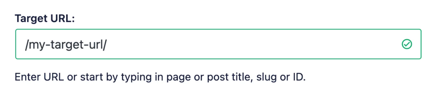 target url
