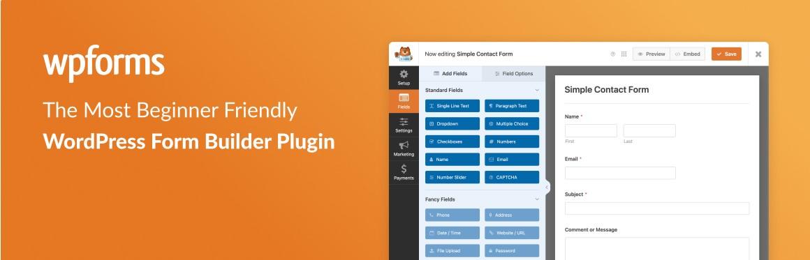 Best free wordpress plugins: WPforms