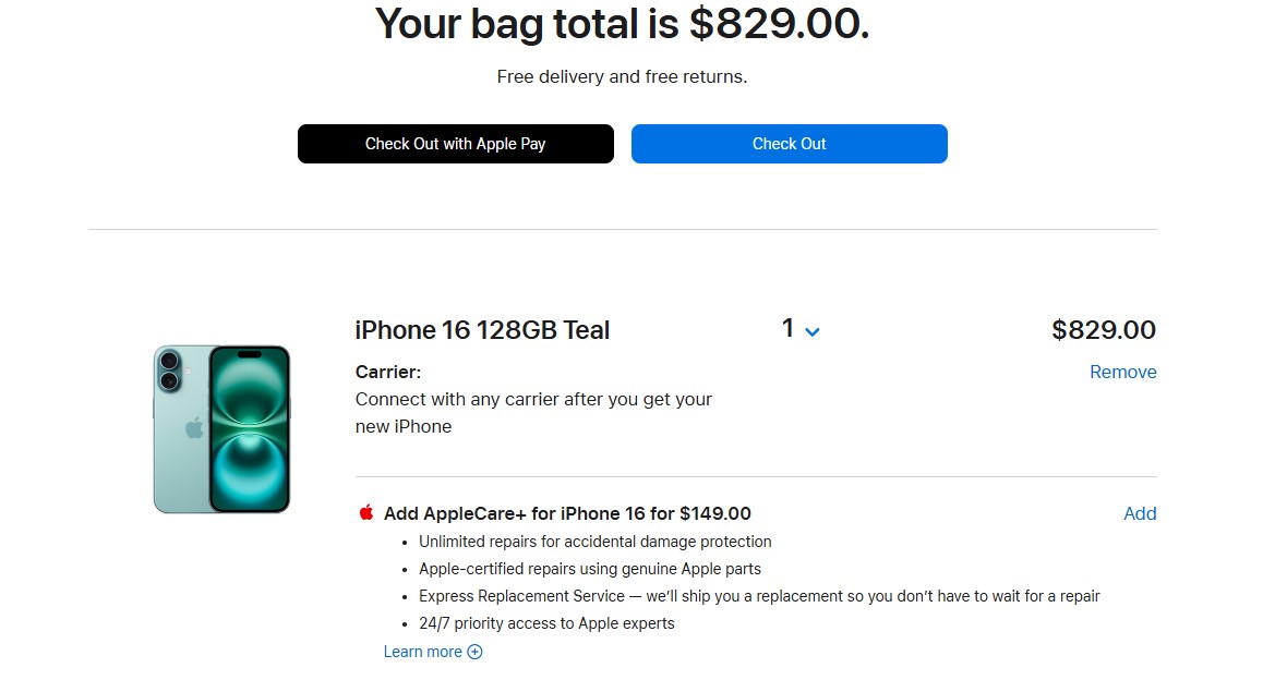 Shopify conversion rate optimization: apple checkout
