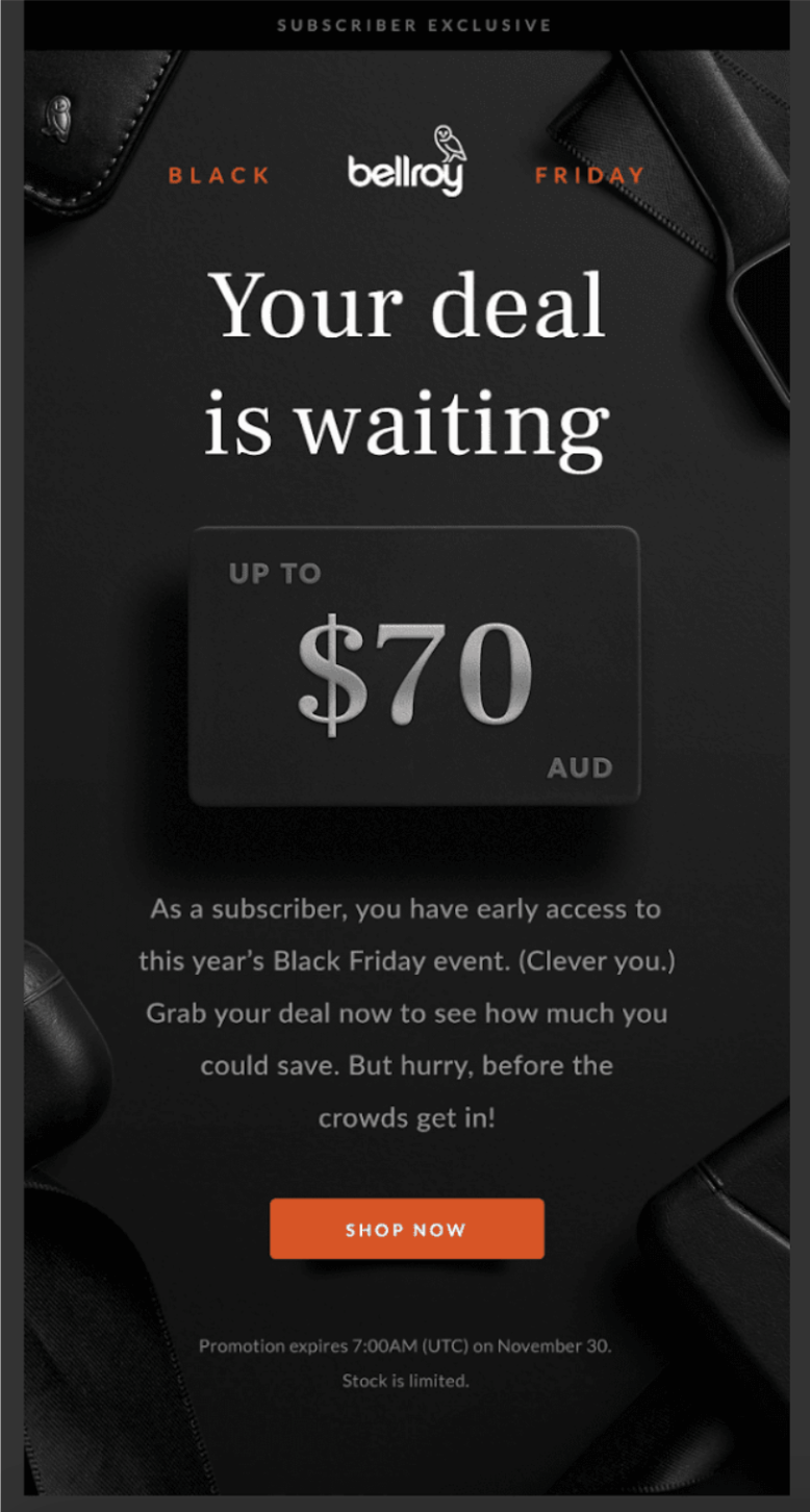 bellroy promotion