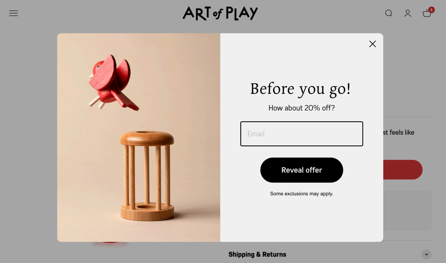 exit popup from art of play
