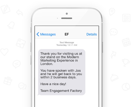 Engagement Factory thank you sms