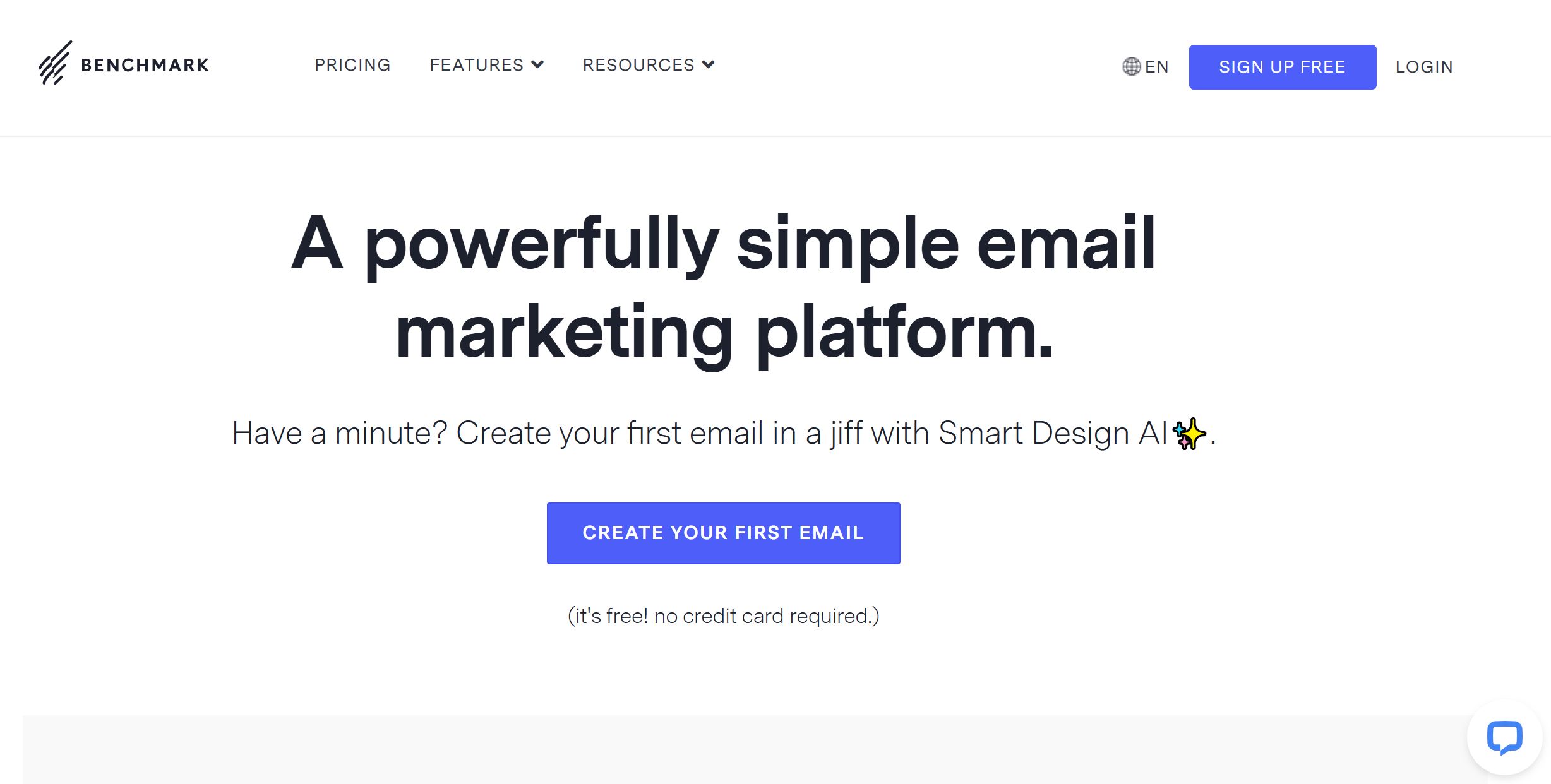 benchmark homepage