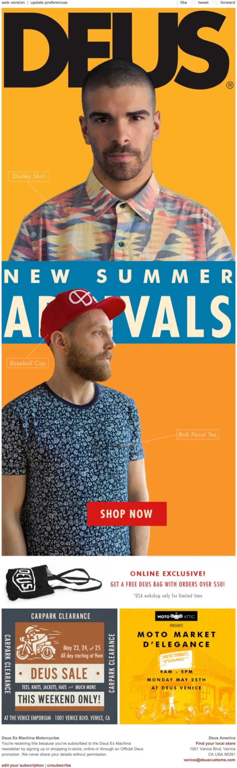 deus new arrivals email