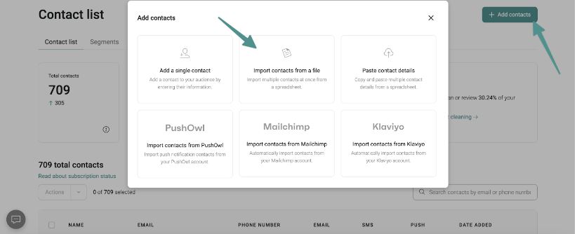 contact import list