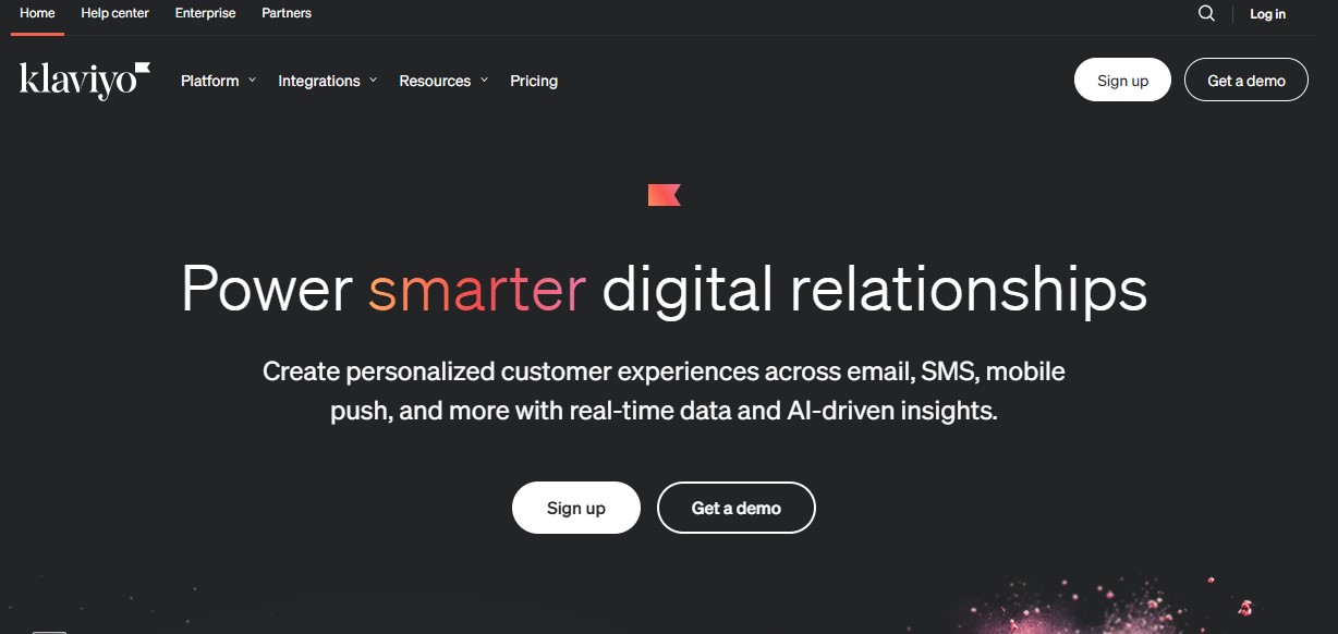 klaviyo homepage