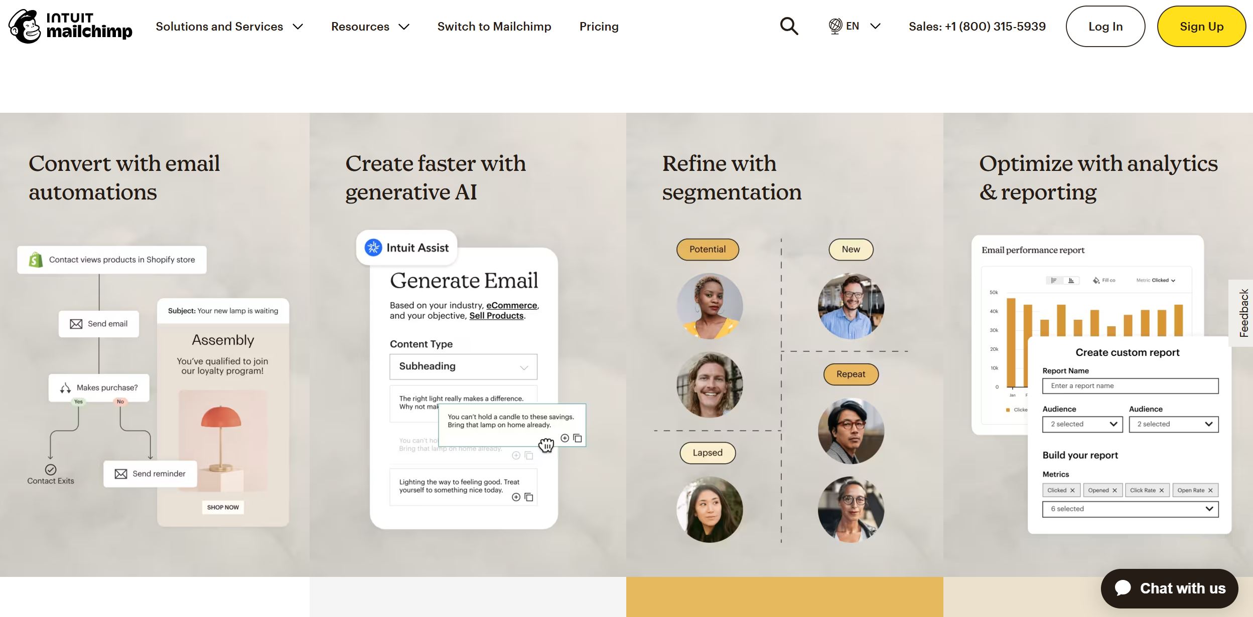 mailchimp homepage