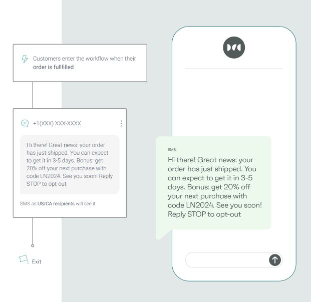 bulk sms workflow