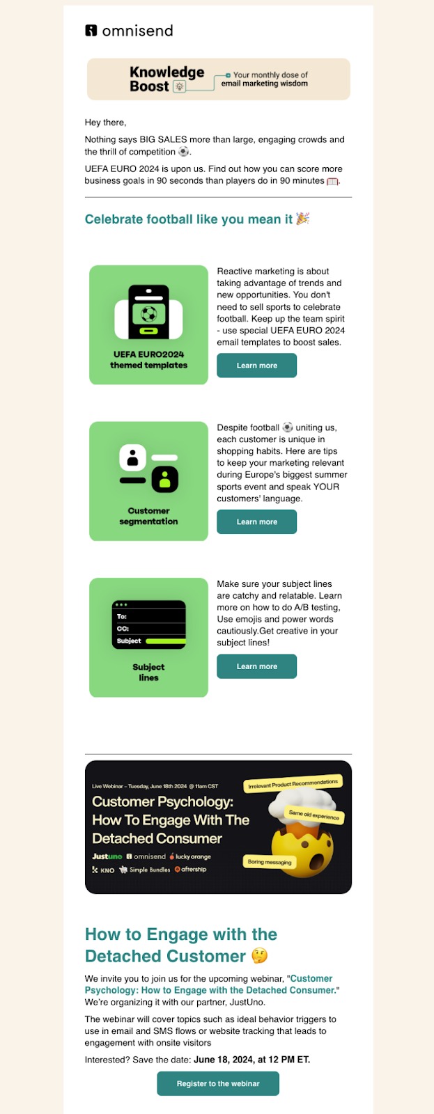 Omnisend newsletter