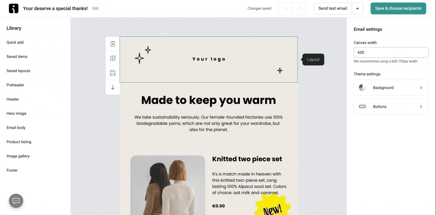 customizing a template