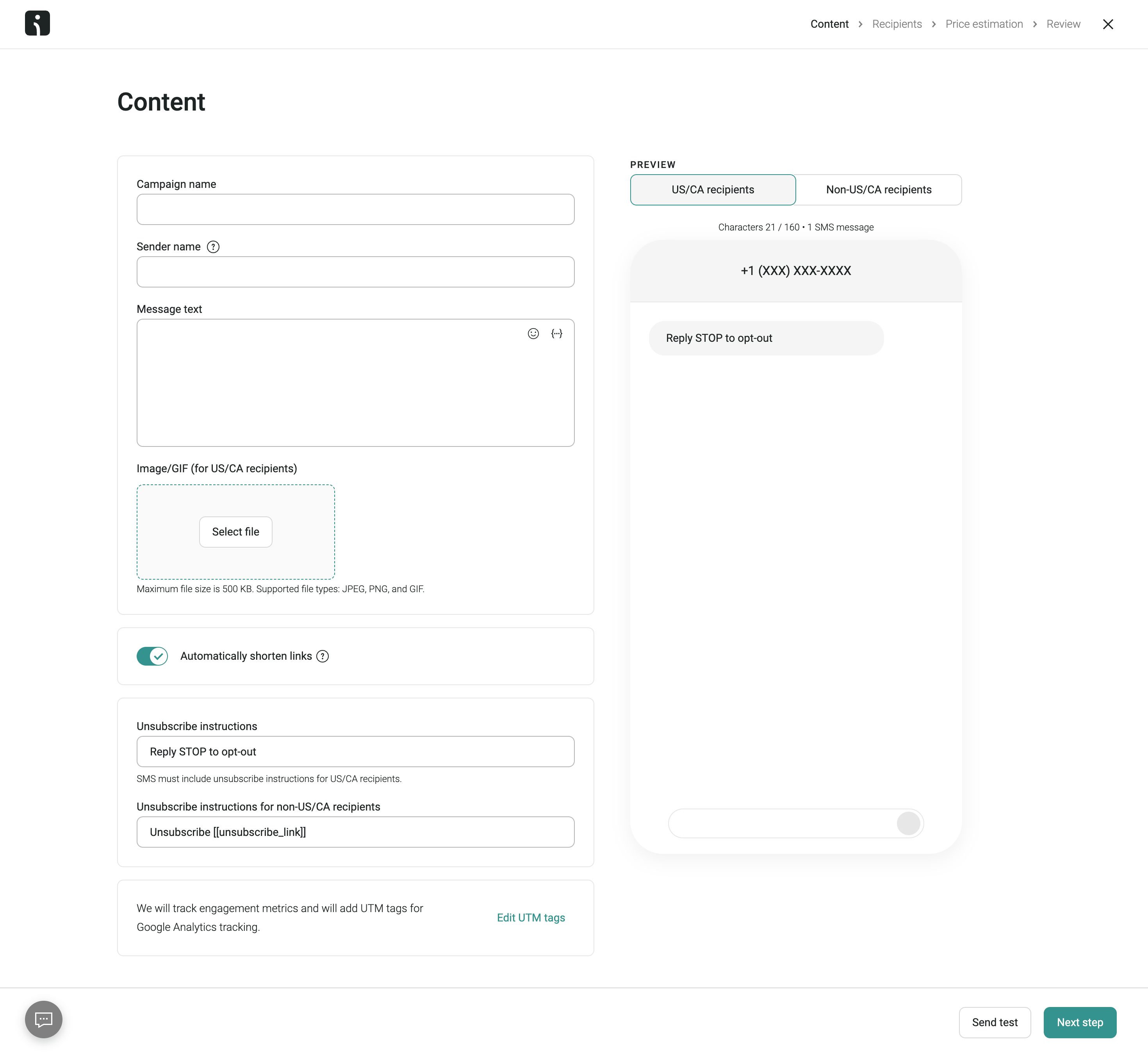 omnisend sms setup