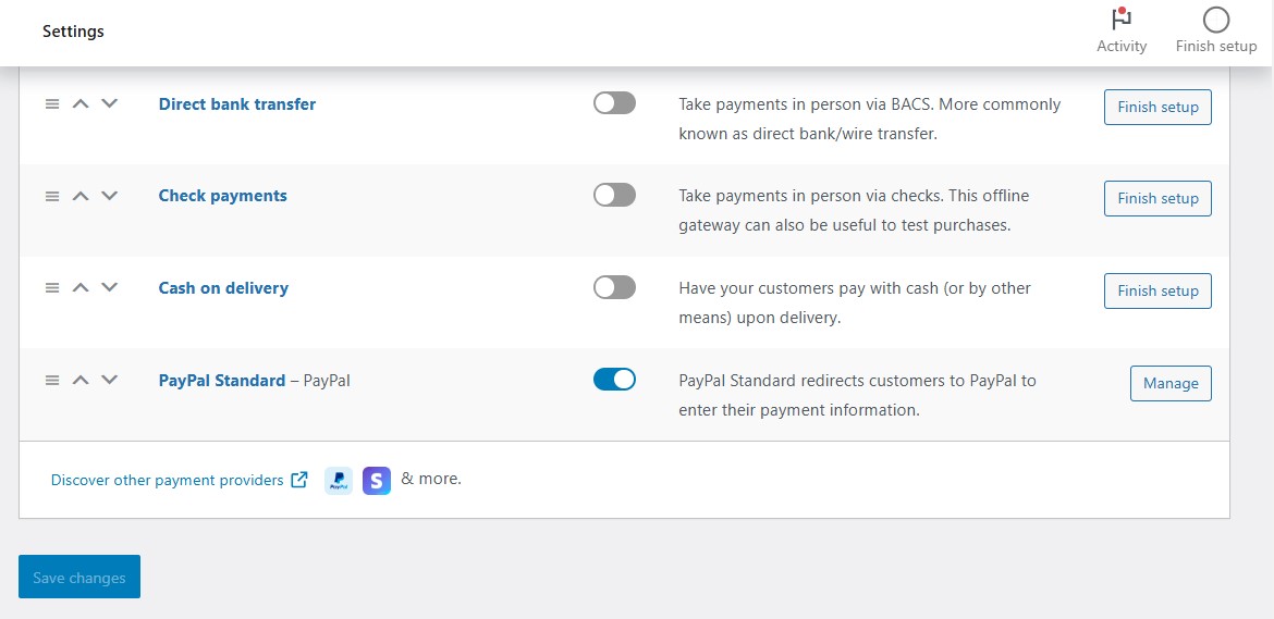payment options