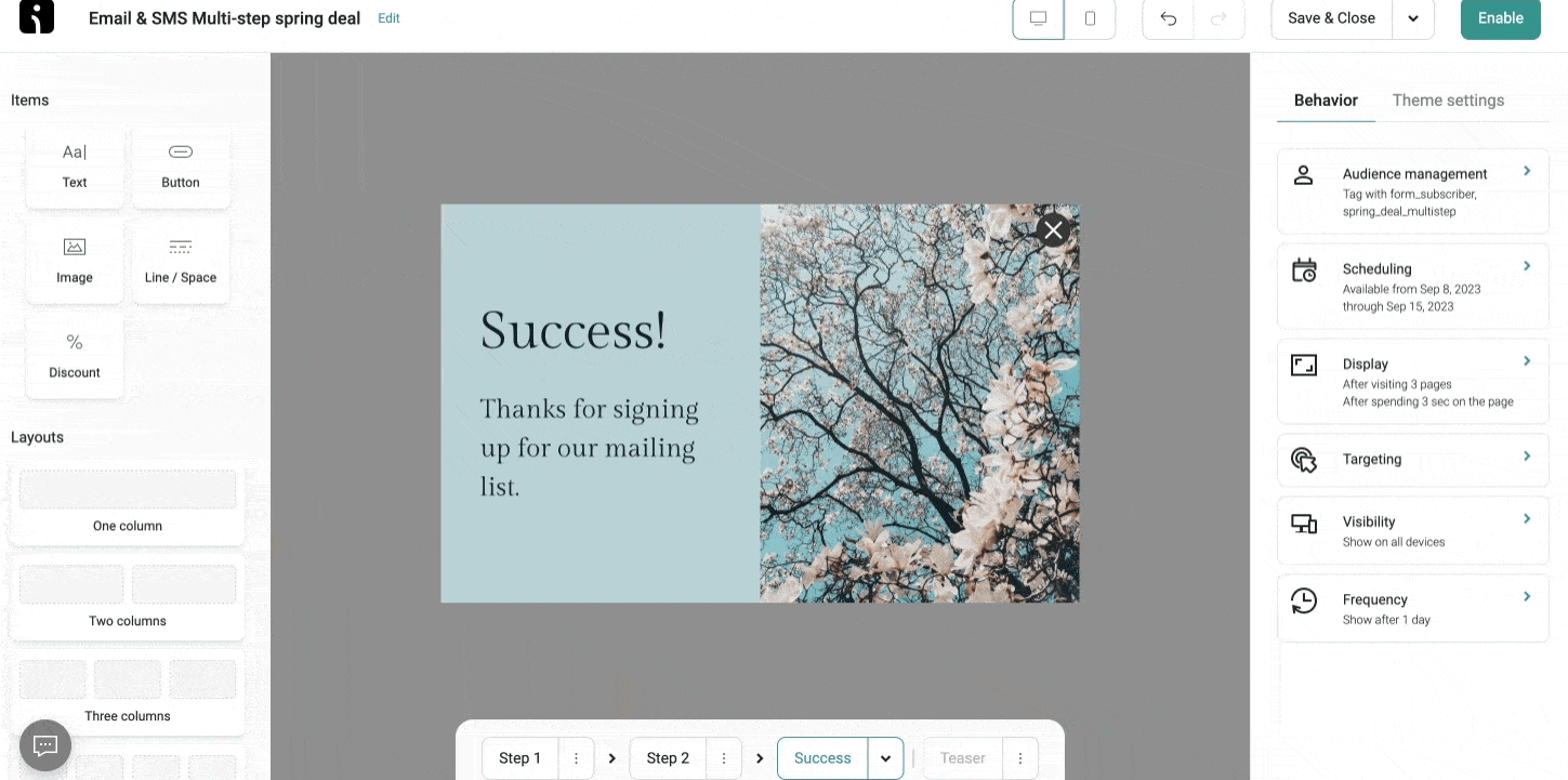 adding success message