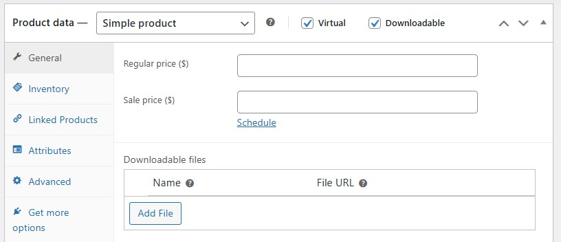 product data