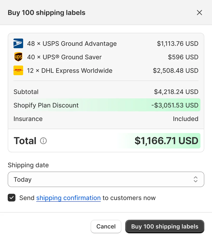 shopify shipping