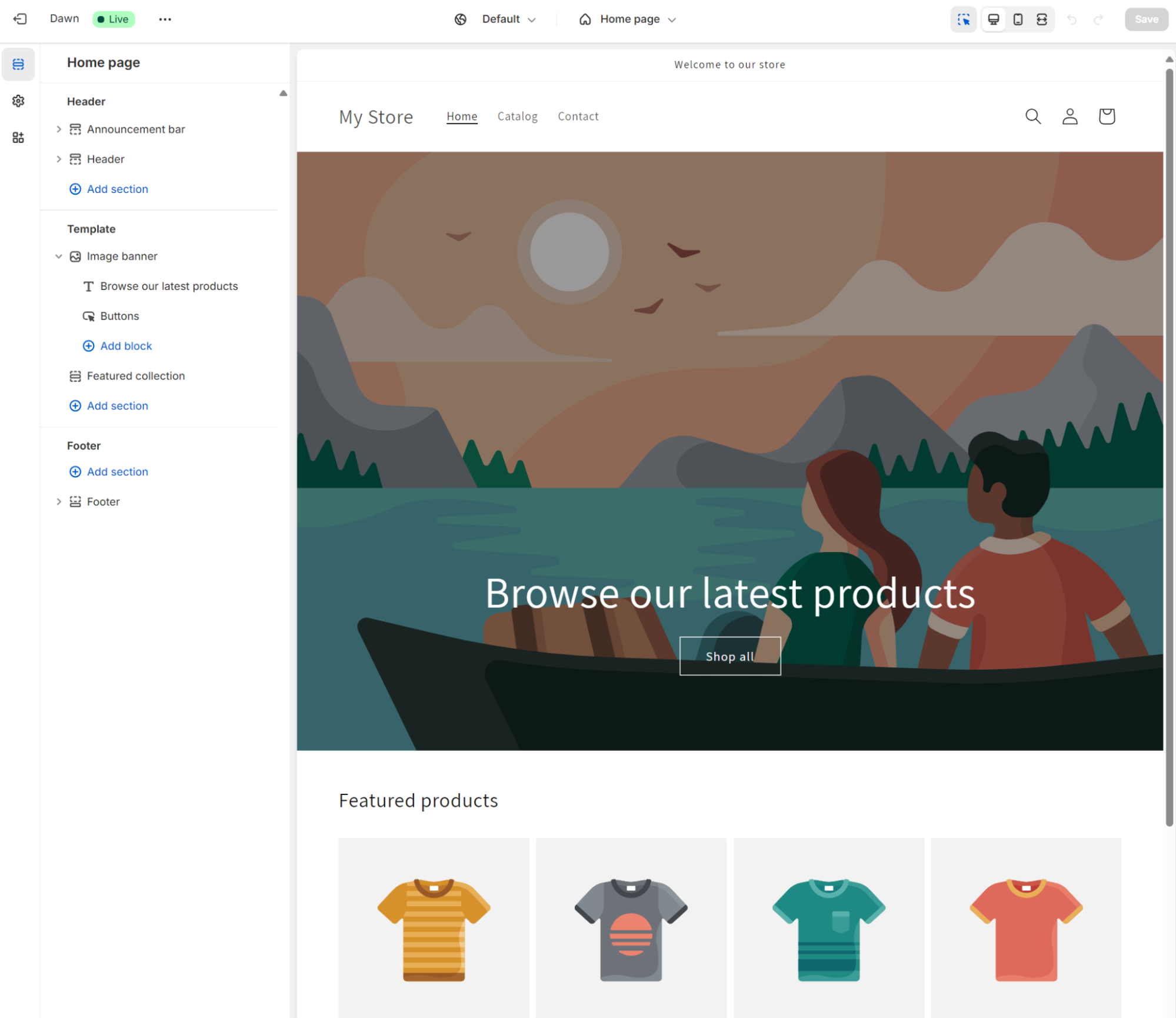 shopify website builder
