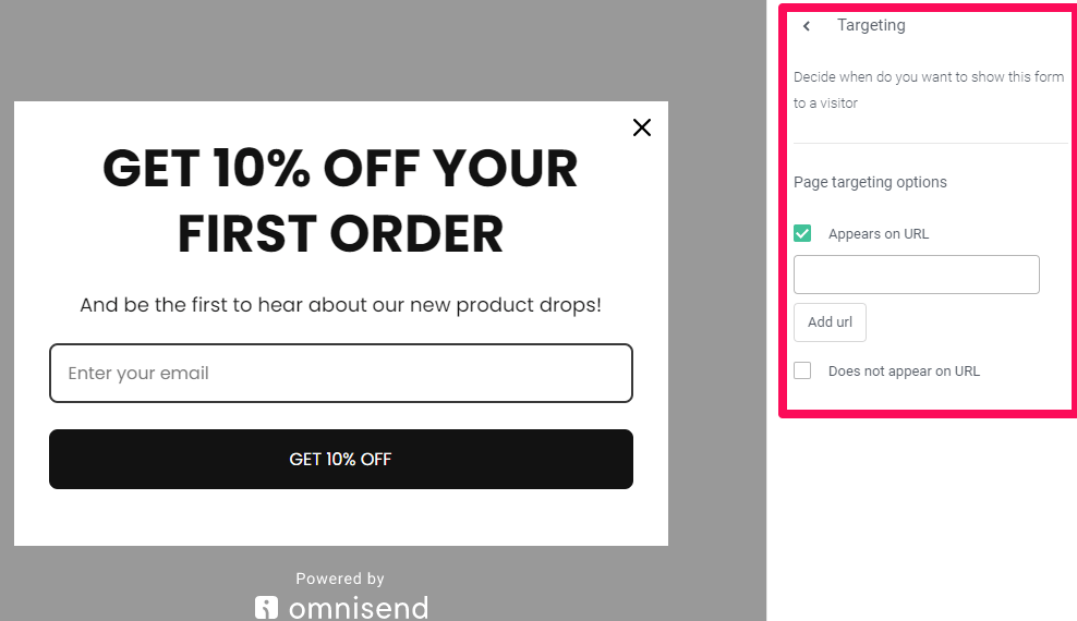 targeting specific urls