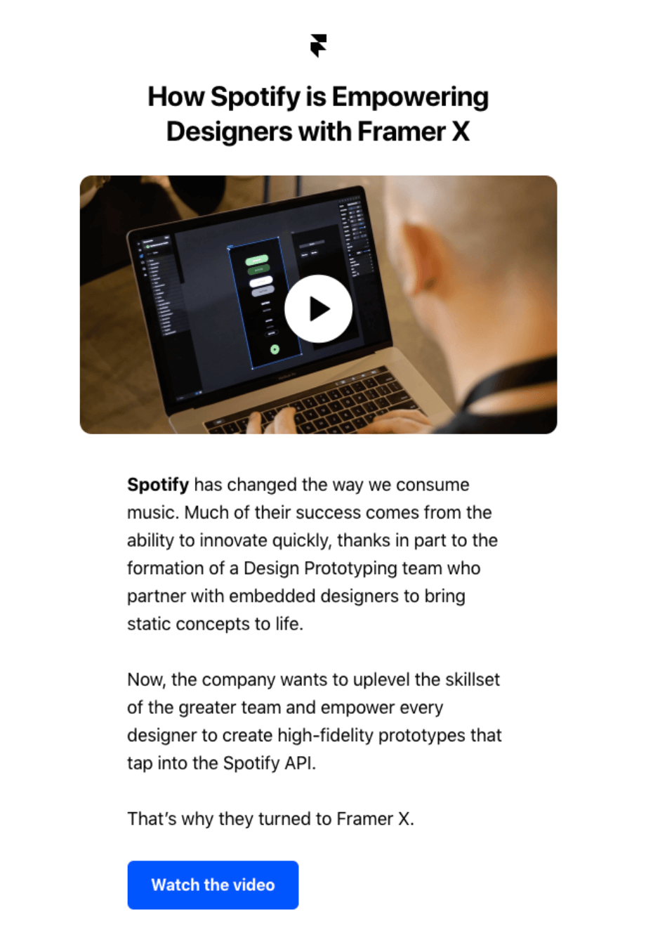framer x video newsletter